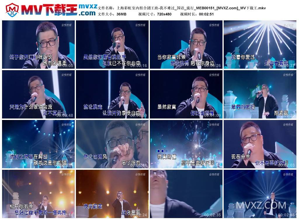 上海彩虹室内组合团王欣-我不难过_国语_流行_MEB00151